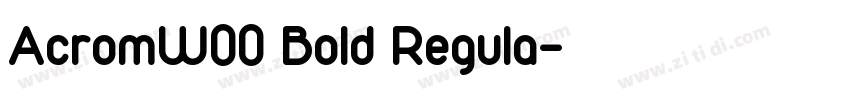 AcromW00 Bold Regula字体转换